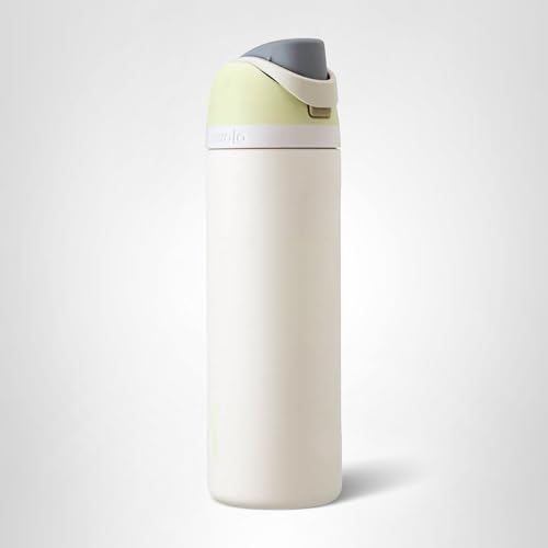 Owala FreeSip Insulated Stainless Steel Water Bottle with Straw for Sports and Travel, BPA-Free Sports Water Bottle, 32 oz, Pink, Angel Food Cake