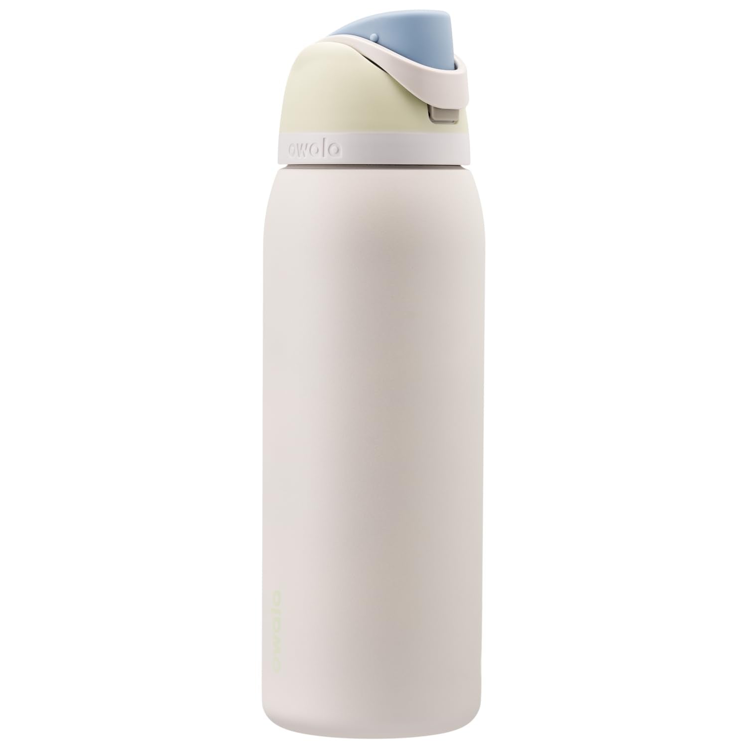 Owala FreeSip Insulated Stainless Steel Water Bottle with Straw for Sports and Travel, BPA-Free Sports Water Bottle, 32 oz, Pink, Angel Food Cake