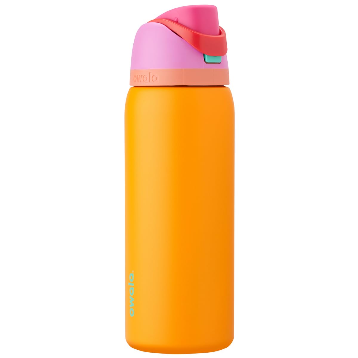 Owala FreeSip Insulated Stainless Steel Water Bottle with Straw for Sports and Travel, BPA-Free Sports Water Bottle, 32 oz, Pink, Angel Food Cake