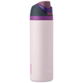 Owala FreeSip Insulated Stainless Steel Water Bottle with Straw for Sports and Travel, BPA-Free Sports Water Bottle, 32 oz, Pink, Angel Food Cake