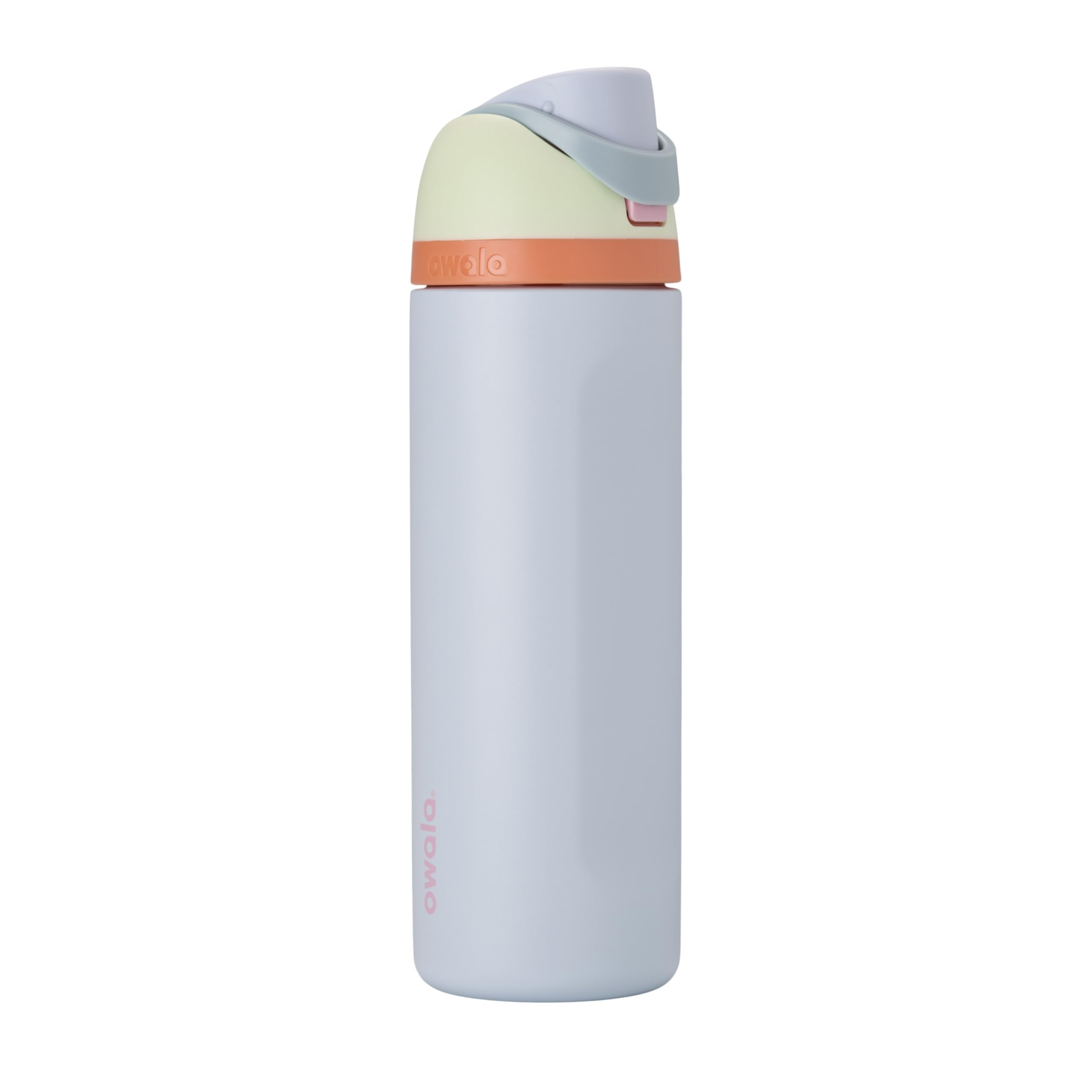 Owala FreeSip Insulated Stainless Steel Water Bottle with Straw for Sports and Travel, BPA-Free Sports Water Bottle, 32 oz, Pink, Angel Food Cake