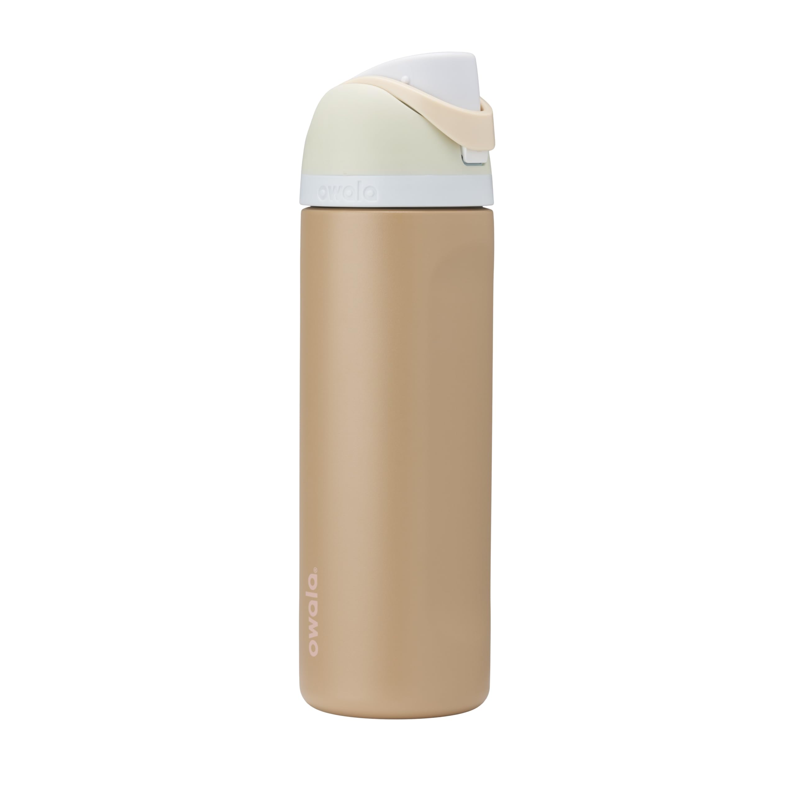 Owala FreeSip Insulated Stainless Steel Water Bottle with Straw for Sports and Travel, BPA-Free Sports Water Bottle, 32 oz, Pink, Angel Food Cake