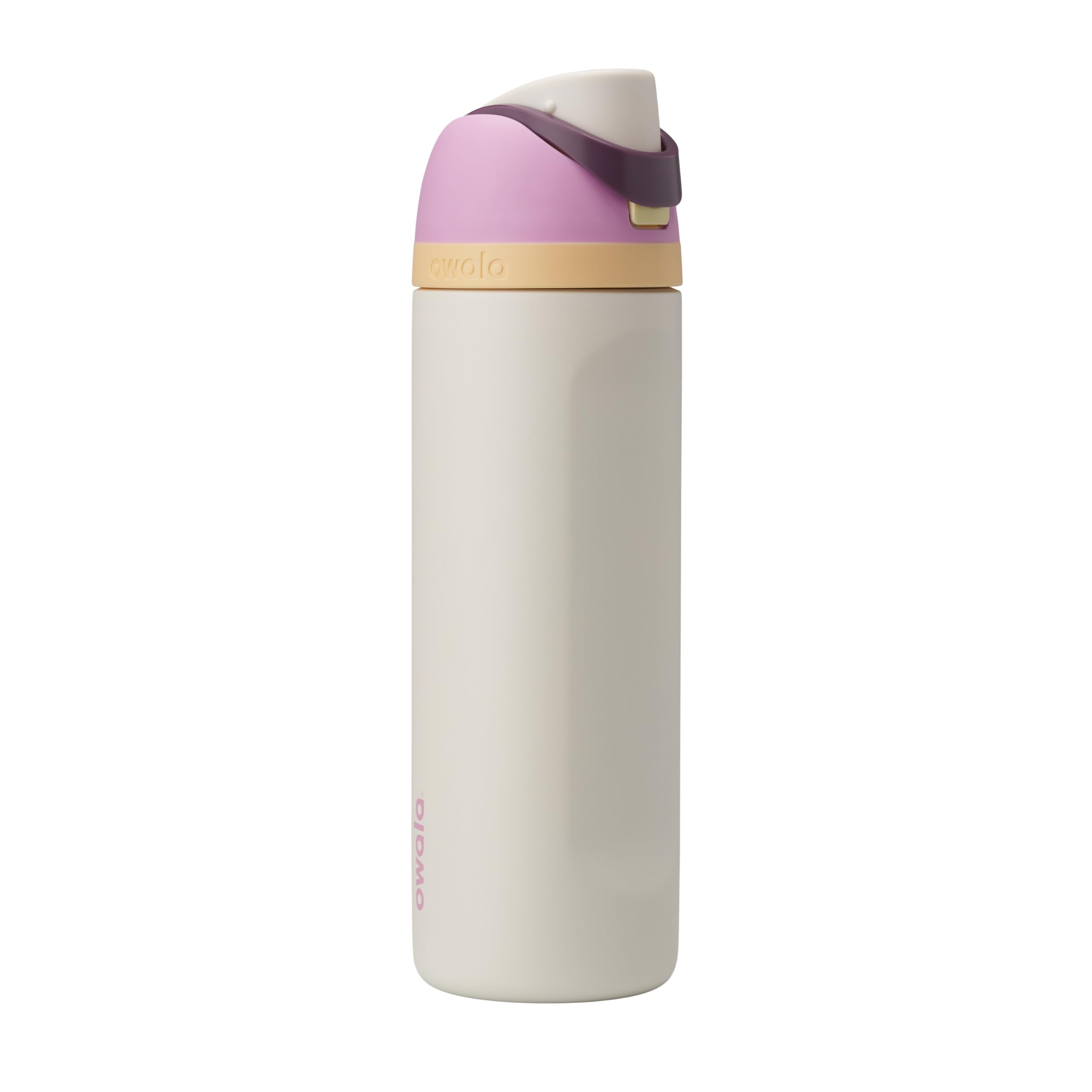 Owala FreeSip Insulated Stainless Steel Water Bottle with Straw for Sports and Travel, BPA-Free Sports Water Bottle, 32 oz, Pink, Angel Food Cake