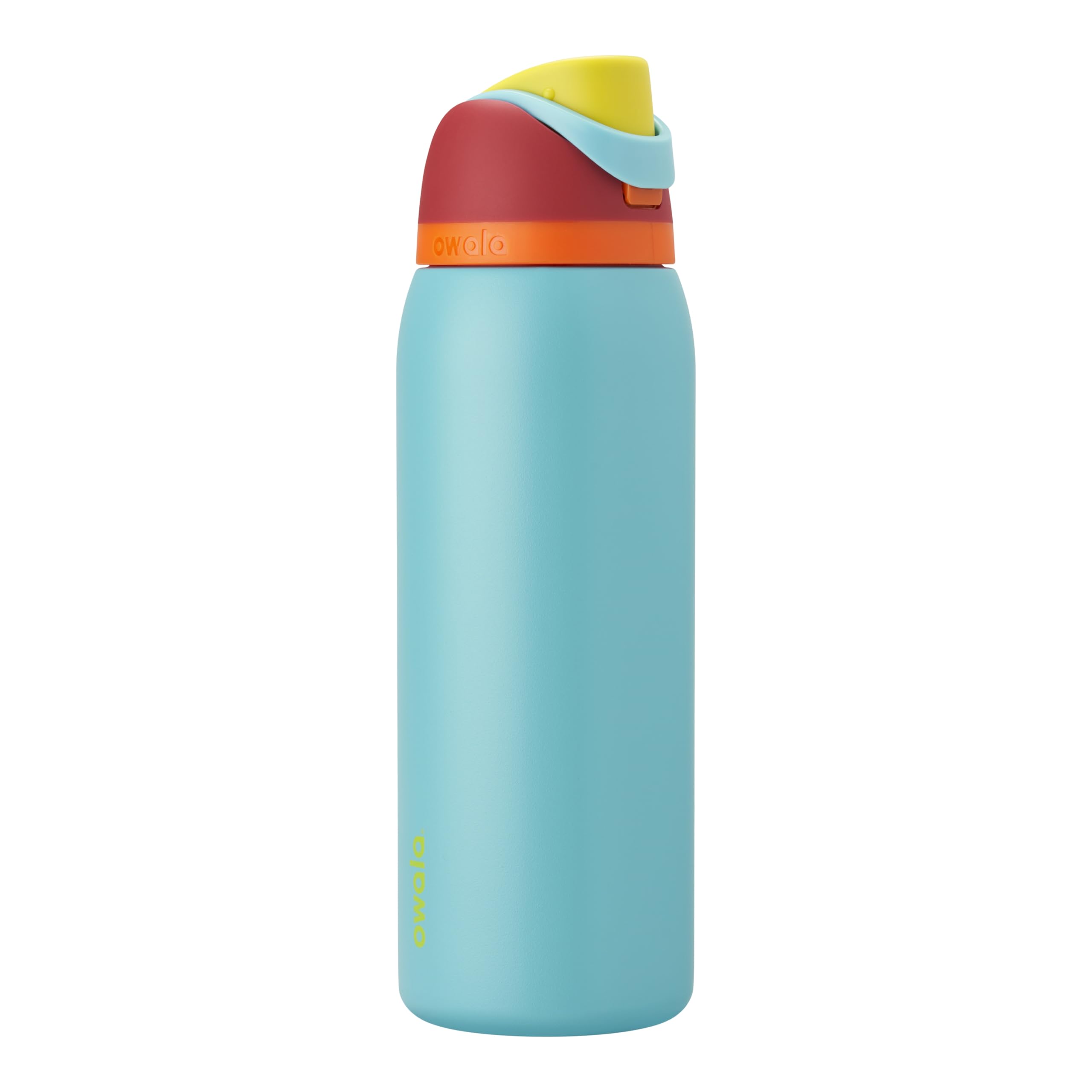 Owala FreeSip Insulated Stainless Steel Water Bottle with Straw for Sports and Travel, BPA-Free Sports Water Bottle, 32 oz, Pink, Angel Food Cake