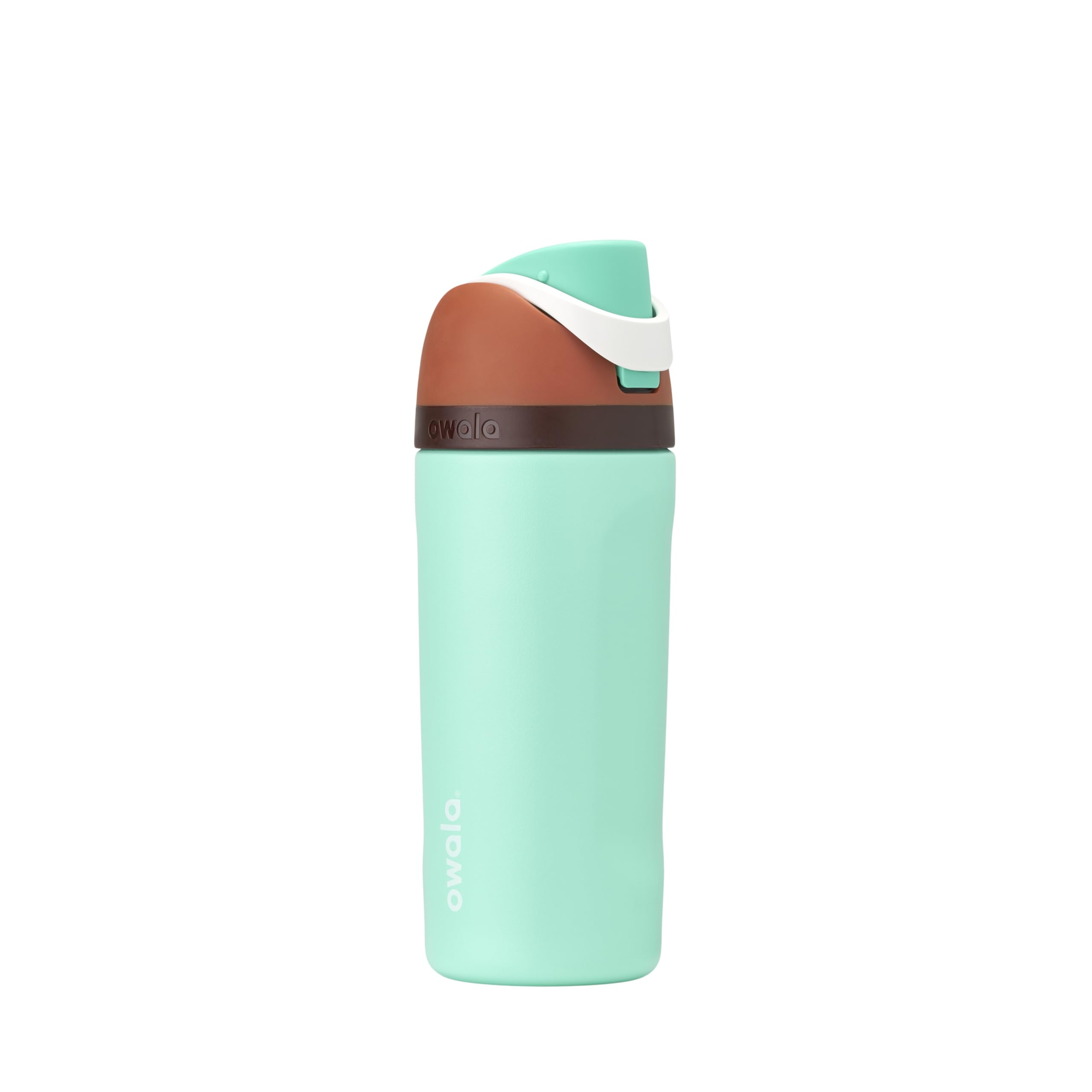 Owala FreeSip Insulated Stainless Steel Water Bottle with Straw for Sports and Travel, BPA-Free Sports Water Bottle, 32 oz, Pink, Angel Food Cake