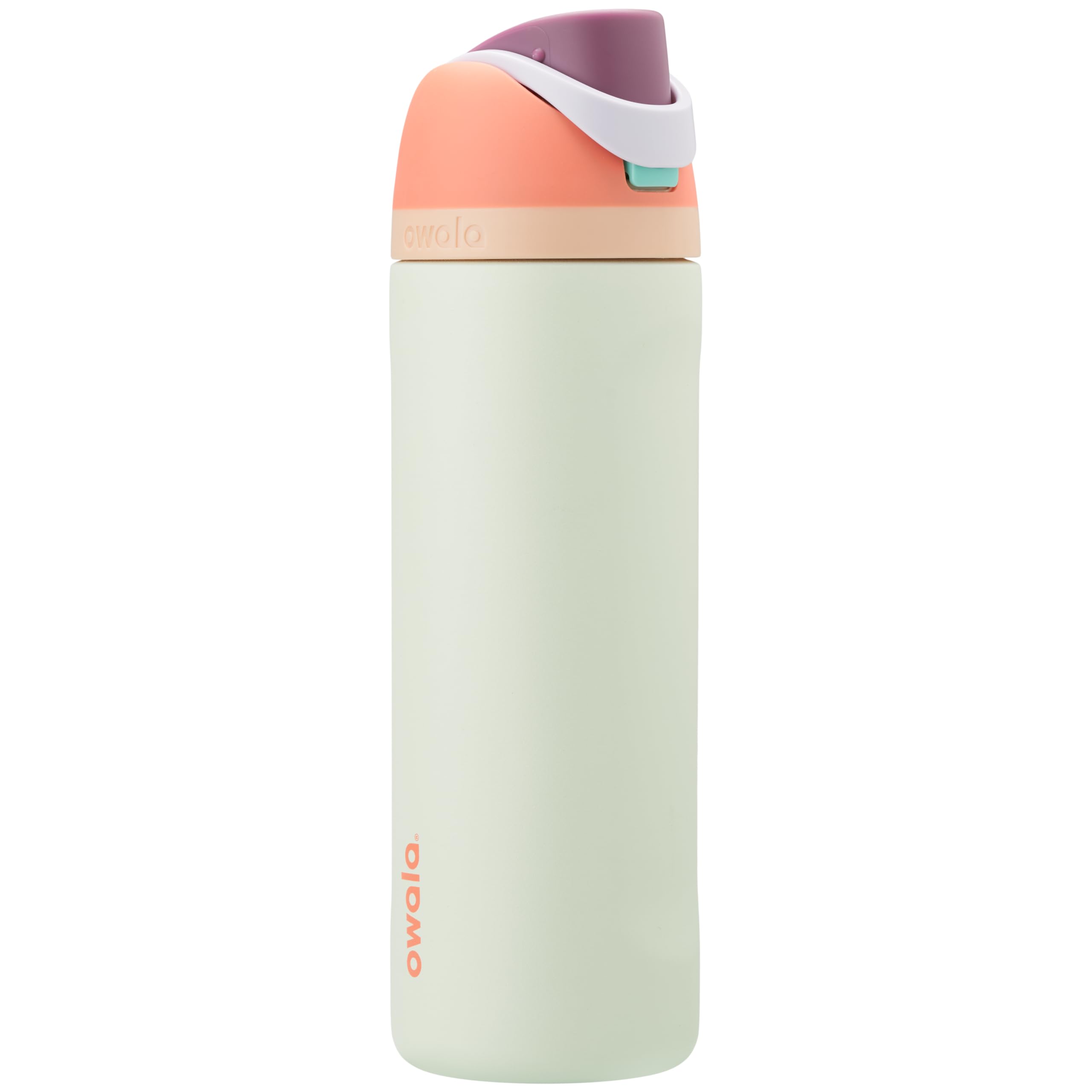 Owala FreeSip Insulated Stainless Steel Water Bottle with Straw for Sports and Travel, BPA-Free Sports Water Bottle, 32 oz, Pink, Angel Food Cake