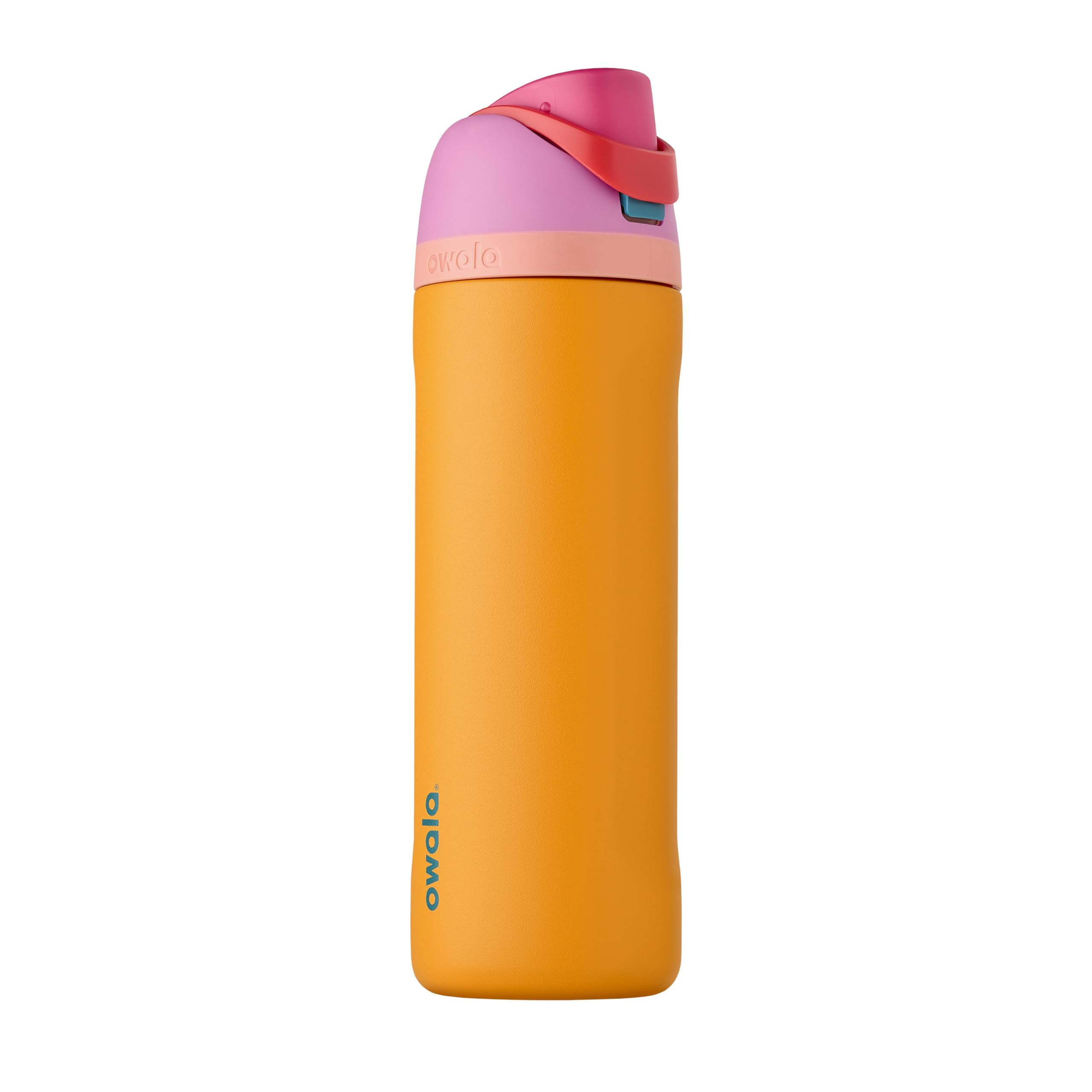 Owala FreeSip Insulated Stainless Steel Water Bottle with Straw for Sports and Travel, BPA-Free Sports Water Bottle, 32 oz, Pink, Angel Food Cake