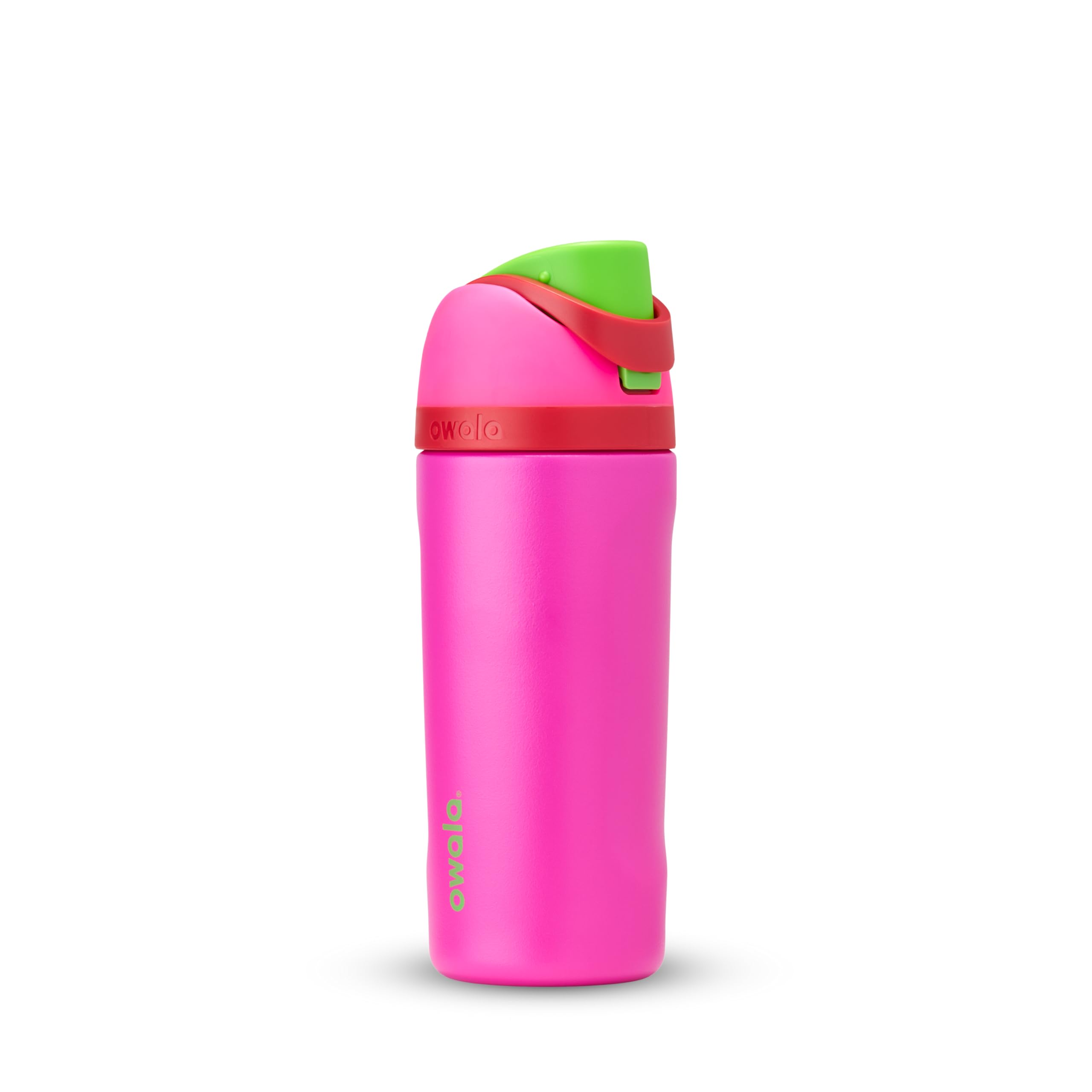 Owala FreeSip Insulated Stainless Steel Water Bottle with Straw for Sports and Travel, BPA-Free Sports Water Bottle, 32 oz, Pink, Angel Food Cake