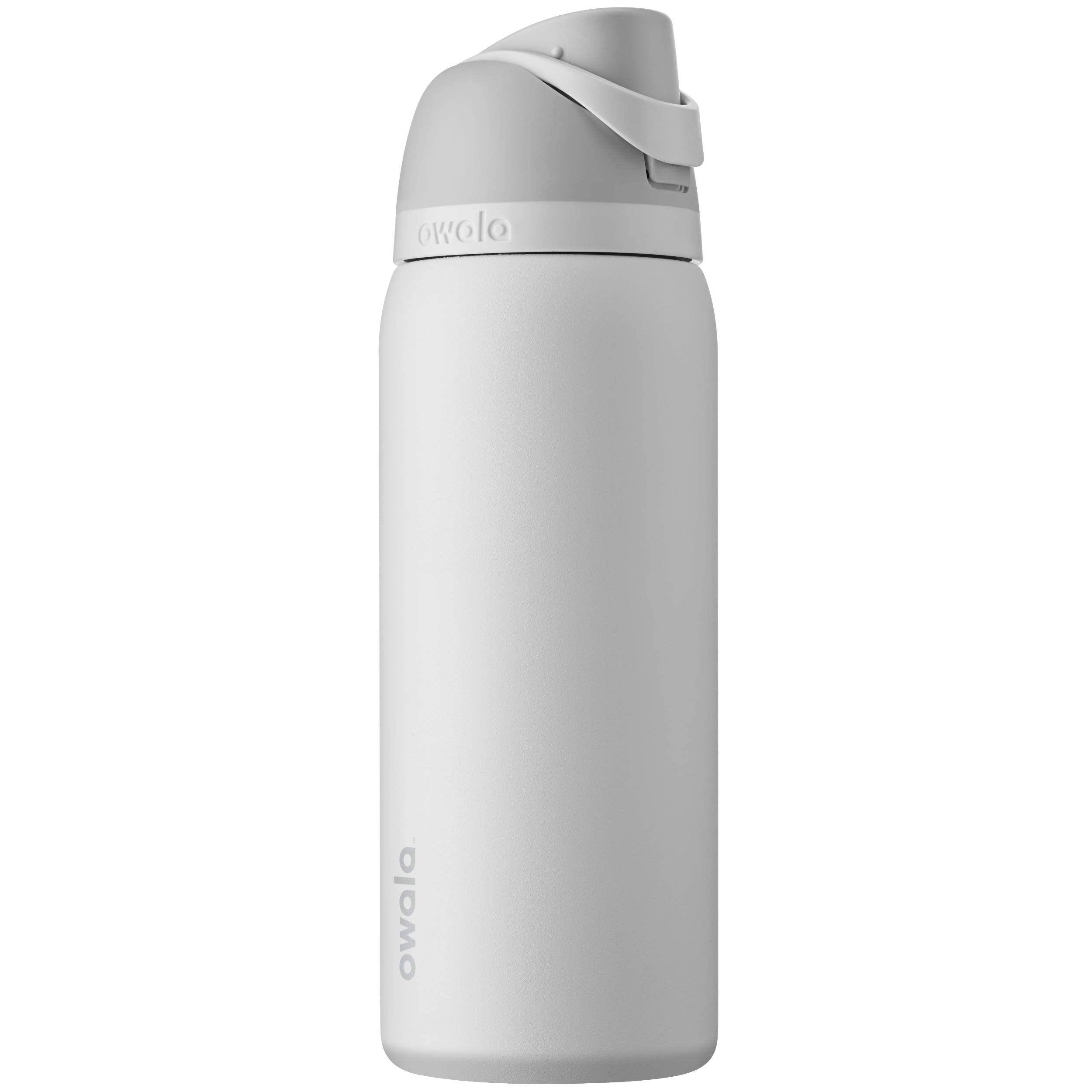Owala FreeSip Insulated Stainless Steel Water Bottle with Straw for Sports and Travel, BPA-Free Sports Water Bottle, 32 oz, Pink, Angel Food Cake