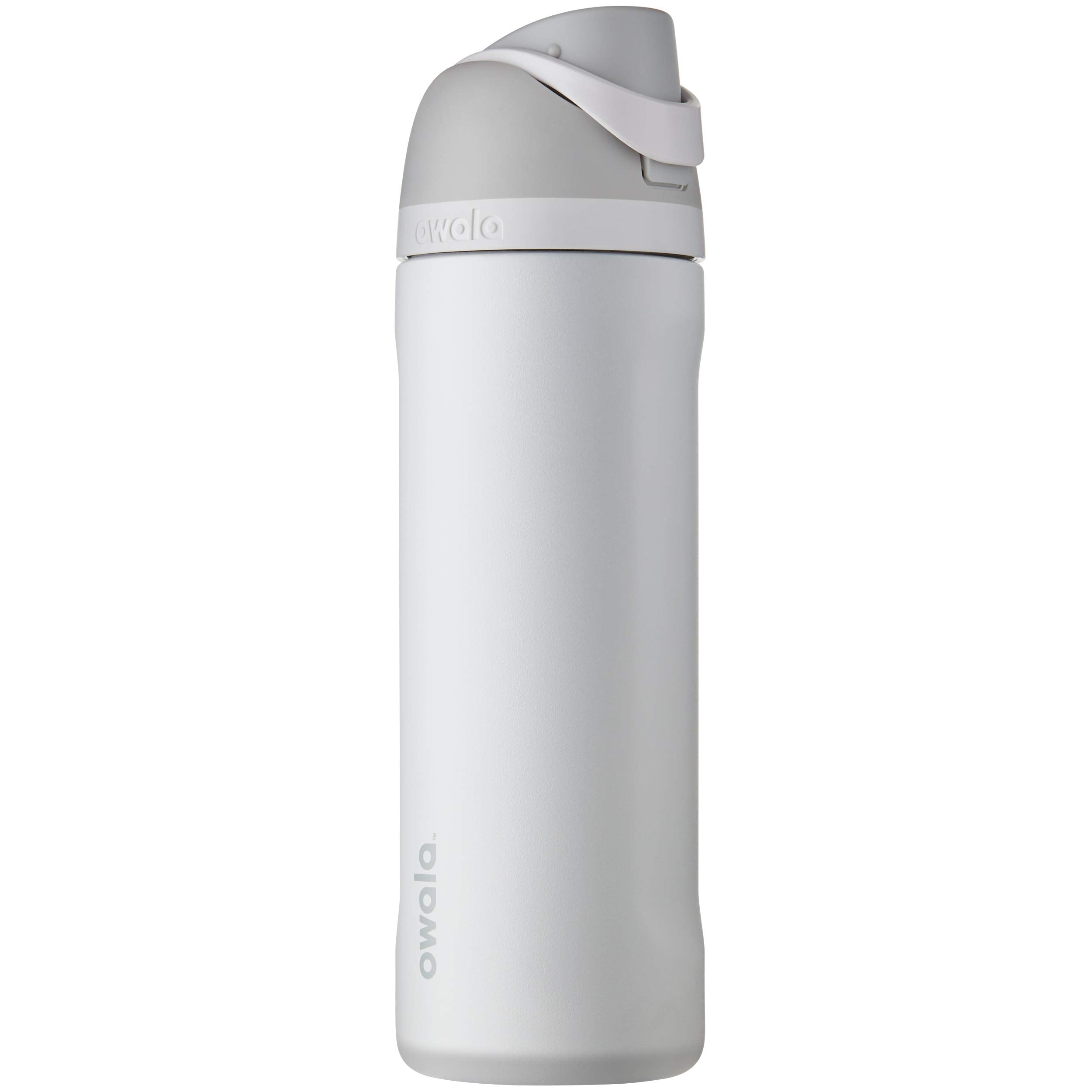 Owala FreeSip Insulated Stainless Steel Water Bottle with Straw for Sports and Travel, BPA-Free Sports Water Bottle, 32 oz, Pink, Angel Food Cake