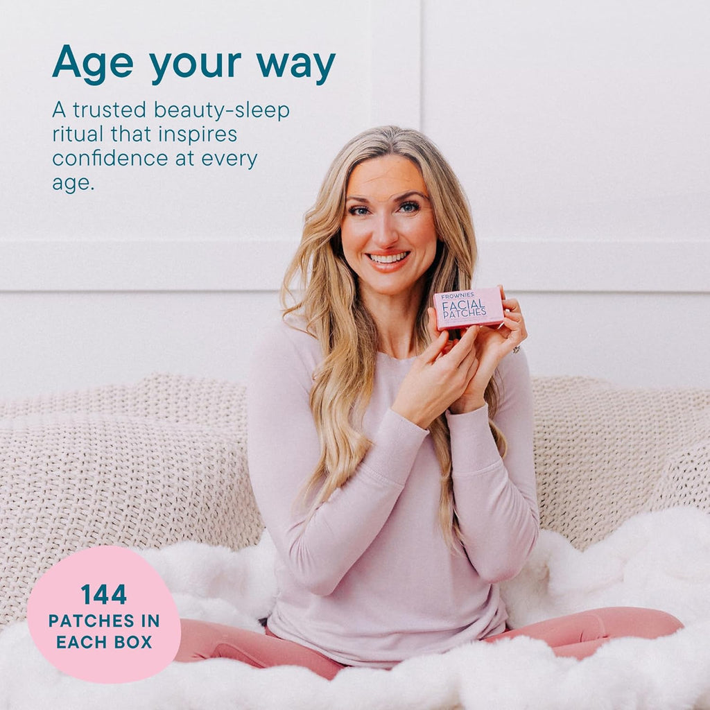 Frownies Facial Wrinkle Patches Bundle – Forehead & Between the Eyes (144) Corners of Eyes & Mouth (144) Anti Wrinkle Patches – Helps Smooth Frown Lines and Smile Lines